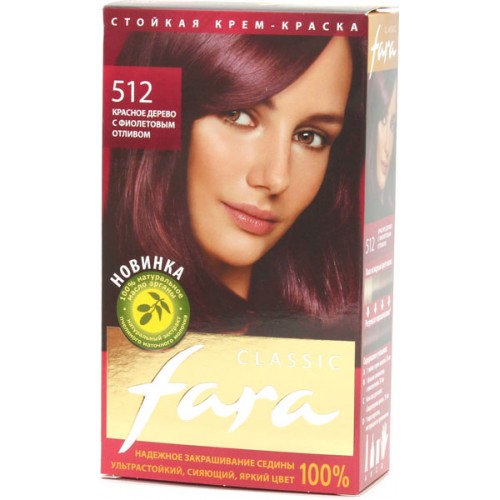 Краска для волос Fara Classic 512 Красное дерево с фиолетовым отливом