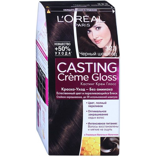 Краска для волос L'Oreal Casting Creme Gloss Без аммиака 323 Черный шоколад