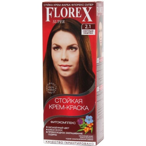 Краска для волос Florex Super 2.1 Светлый каштан