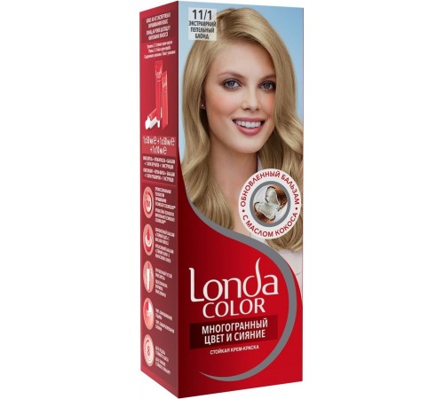 Краска для волос Londa Color 11/1 Экстраяркий пепельный блонд