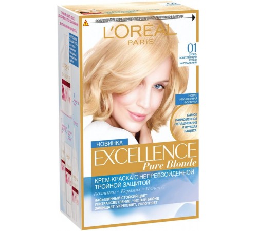 Краска для волос L'Oreal Excellence Creme 01 Суперосветляющий русый натуральный