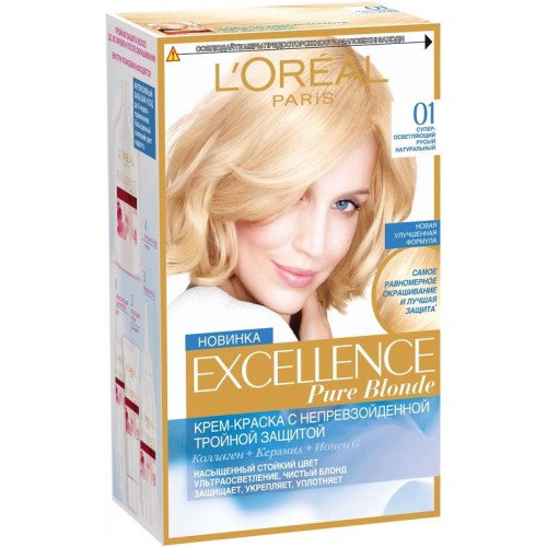 Краска для волос L'Oreal Excellence Creme 01 Суперосветляющий русый натуральный