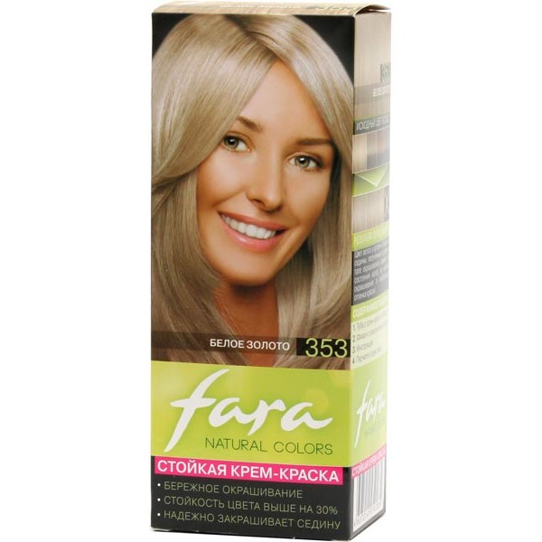 Краска для волос Fara Natural Colors 353 Белое золото Краска для волос Fara Natural Colors 353 Белое золото