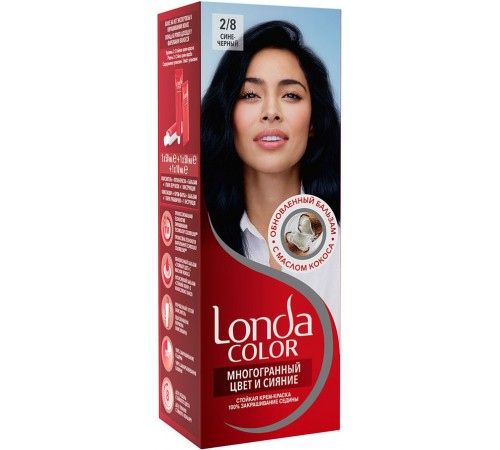 Краска для волос Londa Color 2/8 Сине-чёрный