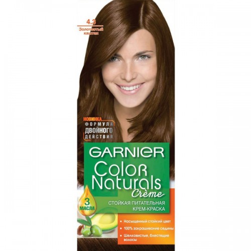 Краска для волос Garnier Color Naturals 4.3 Золотой Каштан