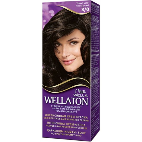 Краска для волос Wellaton 3/0 Темный шатен