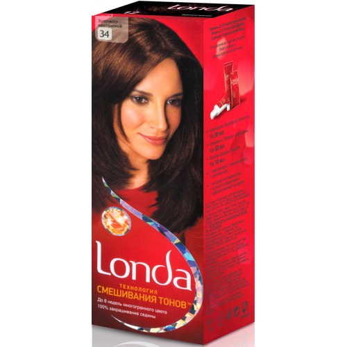 Краска для волос Londa Color 34 Золотисто-каштановый