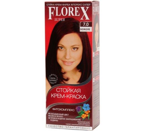 Краска для волос Florex Super 7.0 Божоле