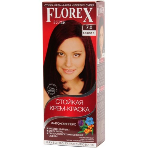Краска для волос Florex Super 7.0 Божоле