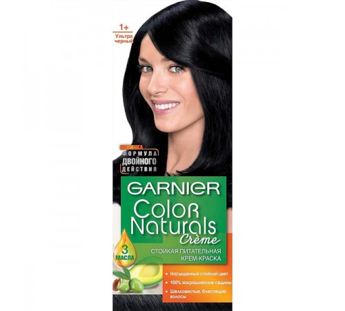 Краска для волос Garnier Color Naturals 1+ Ультра Черный