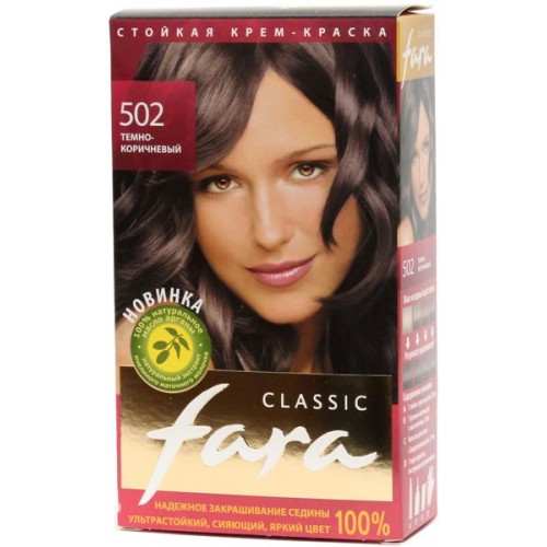 Краска для волос Fara Classic 502 Темно-коричневый