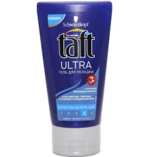 Гель для укладки Taft Ultra №4 сверхсильная фиксация Эффект мокрых волос (150 мл)