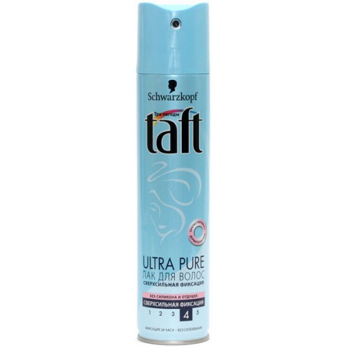 Лак для волос Taft Ultra Pure Без Запаха №4 сверхсильная фиксация (225 мл)