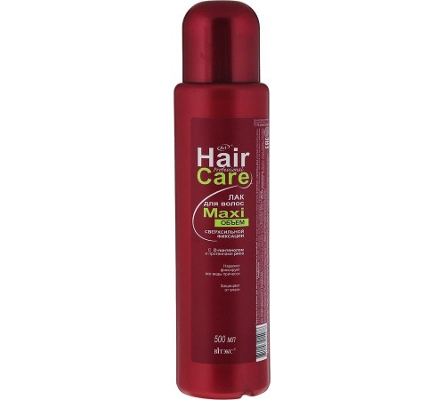 Лак для волос Витэкс Hair Care Макси объем Сверхсильная фиксация (500 мл)