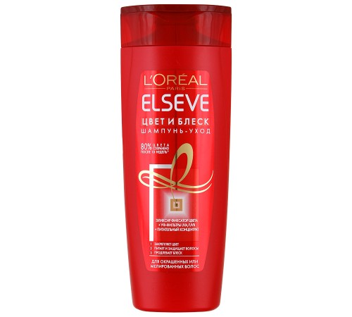 Шампунь-уход L'Oreal Elseve Цвет и Блеск (400 мл)