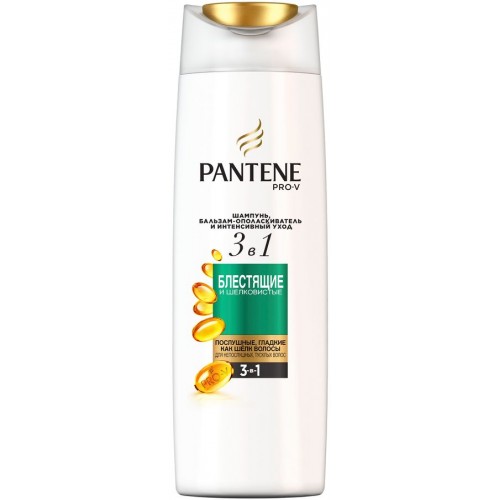 Шампунь Pantene Pro-V 3в1 Блестящие и шелковистые (360 мл)