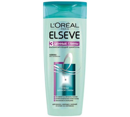 Шампунь L'Oreal Elseve 3 Ценные Глины (250 мл)