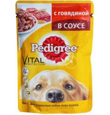 Корм для собак Pedigree С говядиной в соусе (100 гр)
