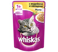 Корм для кошек Whiskas с индейкой с овощами (85 гр)