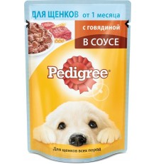 Корм для щенков от 1 месяца Pedigree Говядина в соусе (85 гр)