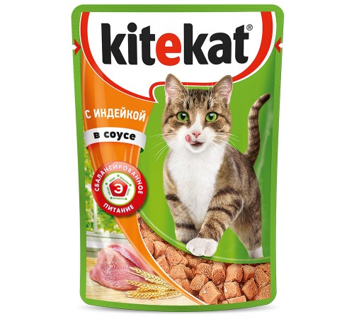 Корм для кошек Kitekat С индейкой в соусе (85 гр)