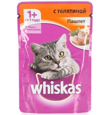 Корм для кошек Whiskas Паштет с телятиной (85 гр)