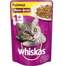 Корм для кошек Whiskas Мини-филе с курицей (85 гр)