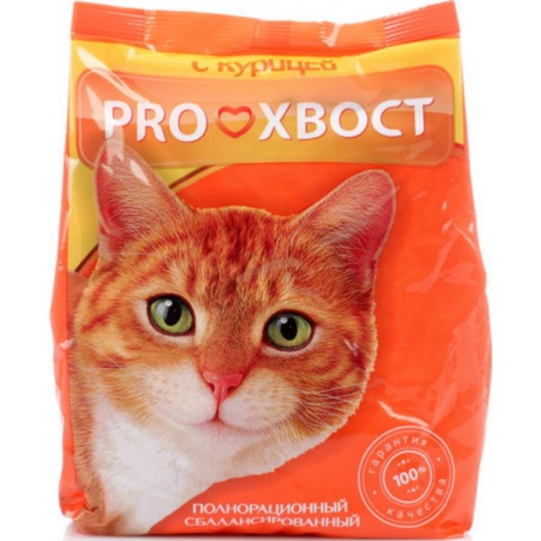 Корм для кошек ProХвост сухой с курицей (350 гр) Корм для кошек ProХвост сухой с курицей (350 гр)