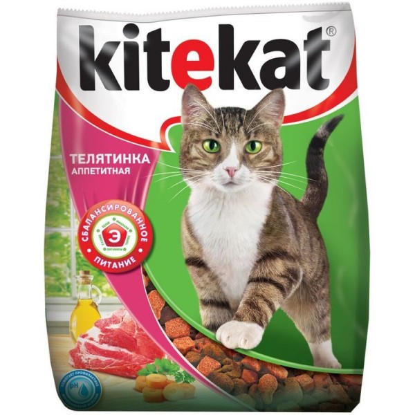 Корм для кошек Kitekat Телятинка аппетитная (350 гр) Корм для кошек Kitekat Телятинка аппетитная (350 гр)
