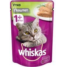 Корм для кошек Whiskas Паштет с уткой (85 гр)