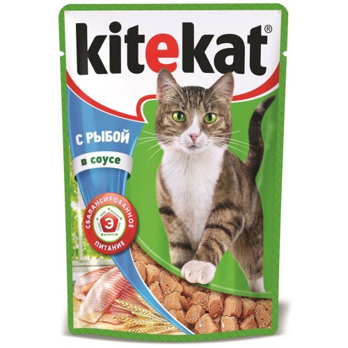Корм для кошек Kitekat С рыбой в соусе (85 гр)