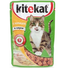 Корм для кошек Kitekat С курицей в соусе (85 гр)