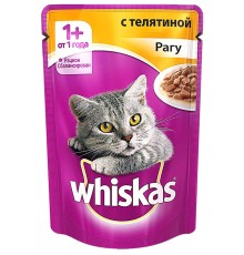 Корм для кошек Whiskas Рагу с телятиной (85 гр)