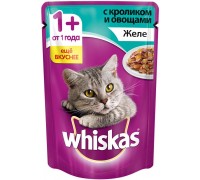 Корм для кошек Whiskas Желе кролик с овощами (85 гр)